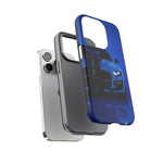 Blue Mustang Art Phone Case, GT500 American Muscle Car Tough Cover for Men