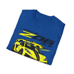 2023 Z06 3LZ Vette Graphic T-Shirt — Yellow Sports Car Tee for Corvette Fans