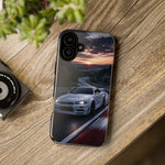 Skyline GT-R R34 White Nurburgring Speed Art Tough Phone Case