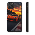 Orange C8 Z06 Flat Plane V8 Speed Art Tough Phone Case
