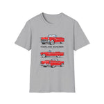 1955 Fairlane Sunliner Classic Car T-Shirt | Vintage Red Convertible