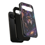 Cosmic Wolf Phone Case, Galaxy Nebula Portrait Tough Cover, Gift