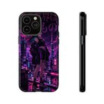 Anime Girl Neon City Tough Phone Case Cover Gift