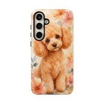 Miniature Poodle Whimsical Watercolor Art Tough Phone Case