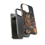 Shiba Inu at Snowy Train Station Phone Case | Winter Dog Scene