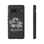 White S2000 Roadster Collage JDM Tough Phone Case Cover Gift