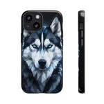Siberian Husky Geometric Diamond Art Tough Phone Case