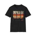 Impala 64 Retro Sunset Car T-Shirt Classic Lowrider Graphic Tee
