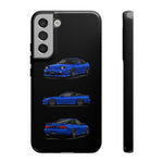 Blue 180SX JDM Sports Car Phone Case Tough Multi View