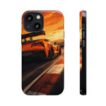 Orange C7 ZR1 High Wing Sports Car Tough Phone Case