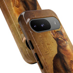 Abyssinian Warm Ticked Portrait Art Tough Phone Case
