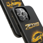 Z06 Corvette Phone Case, Yellow Neon Chrome Studio Cover