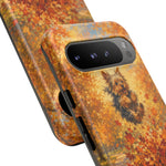 Yorkshire Terrier Jumping in Autumn Leaves Tough Case | Fall Dog Phone Cover