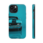 Muscle Car Phone Case Teal 69 Camaro SS, Retro Classic Cover, Guys Gift