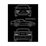 300ZX Z31 Poster Wall Art Print JDM Sports Car Blueprint Garage Decor