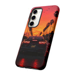 Black Camaro ZL1 Sunset Tough Phone Case - Palm Silhouette