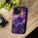 Cherry Blossom Neon Night Vaporwave Art Tough Phone Case