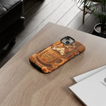 Coffee Cat Phone Case, Cozy Morning Folk Art Cover, Gift