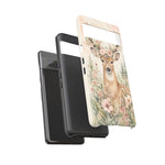 Deer Floral Antler Crown Art Tough Phone Case