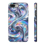 Chrome Metallic Swirl  Art Tough Phone Case