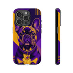 French Bulldog Pop-Art Portrait Tough Phone Case - Purple Gold