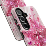 Pink Glitter Star Tough Case | Sparkle Phone Case