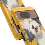 Sheepdog Hair Flip Phone Case Funny Dog Lover Gift