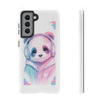 Pastel Panda Phone Case, Glitch Color Block Cover
