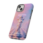 Praying Cherub Statue halo Vaporwave Aesthetic phone case