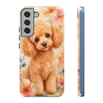 Miniature Poodle Whimsical Watercolor Art Tough Phone Case