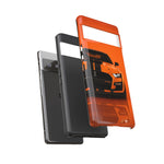 Orange Mustang Art Phone Case, GT500 American Muscle Car Tough Cover for Male