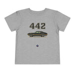 Toddler 1971 Olds 442 Retro Muscle Car Graphic Tee Kids Vintage Hot Rod