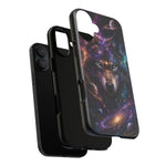 Cosmic Wolf Phone Case, Galaxy Nebula Portrait Tough Cover, Gift