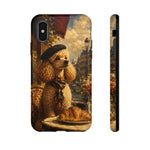 Poodle in Beret Phone Case | Vintage Paris Café Illustration