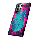 Neon Flamingo Pool Vaporwave Art Tough Phone Case