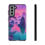 Japanese Landscape Rocks Water Vaporwave Phone Case – Nature Aesthetic