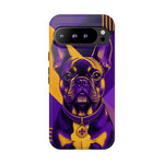 French Bulldog Pop-Art Portrait Tough Phone Case - Purple Gold
