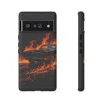Black Charger Classic Muscle Flames Tough Phone Case Cover Gift