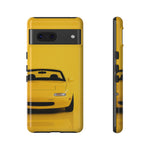 Yellow Miata Phone Case, NA Roadster 90s JDM Legend Cover