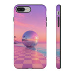 Retro Vaporwave Sunset sphere phone case | protective cover