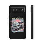 R34 Skyline GT-R Sakura Mountain JDM Tough Phone Case Gift