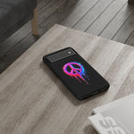 Glitch Peace Sign Phone Case, RGB Melt Digital Art Tough Cover, Gift