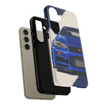 R34 Skyline GT-R Bayside Blue Tough Phone Case for 90s JDM Fans