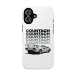 White Countach Retro Tough Phone Case Cover Gift Art