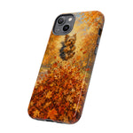 Yorkshire Terrier Jumping in Autumn Leaves Tough Case | Fall Dog Phone Cover