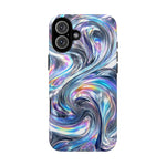 Chrome Metallic Swirl  Art Tough Phone Case