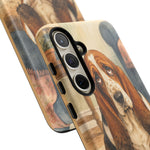 Guilty Basset Hound Phone Case, Muddy Watercolor Art Cover