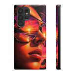 Sunset Reflection Sunglasses Retrowave 80s phone case