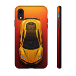 Z06 Corvette Phone Case, Yellow Top-Down Duotone Gradient Cover