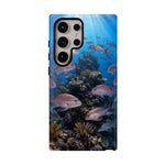 Snapper Reef Phone Case, Sunlit School Ocean Fishing Tough Cover